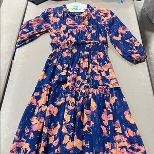 Shoshanna Kids Dress in Blue and Pink Floral